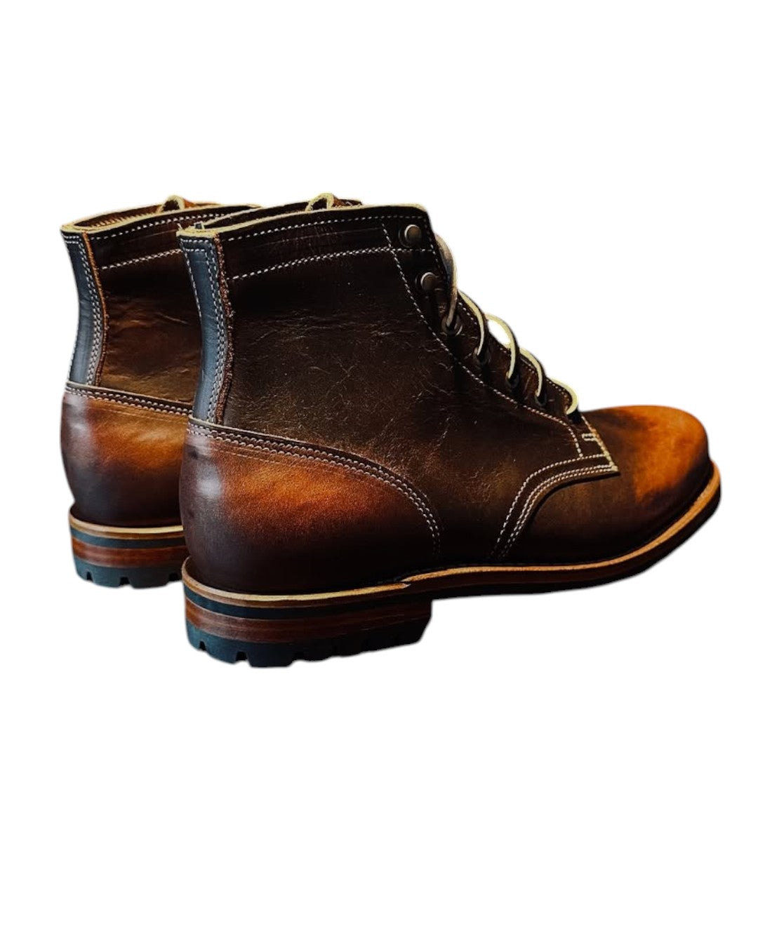 Tobacco Snake Bite Plain Real Leather Handmade Shoes
