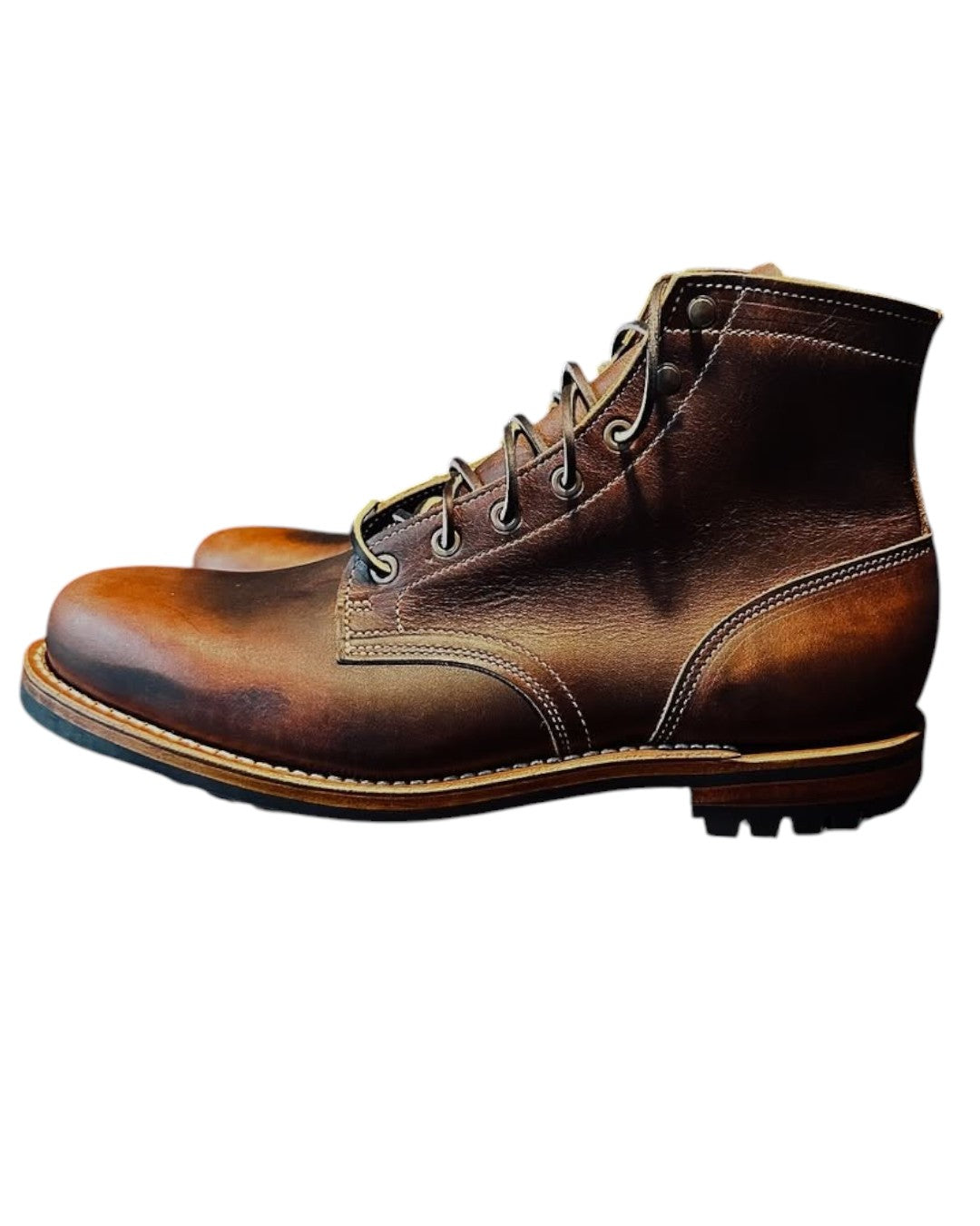 Tobacco Snake Bite Plain Real Leather Handmade Shoes
