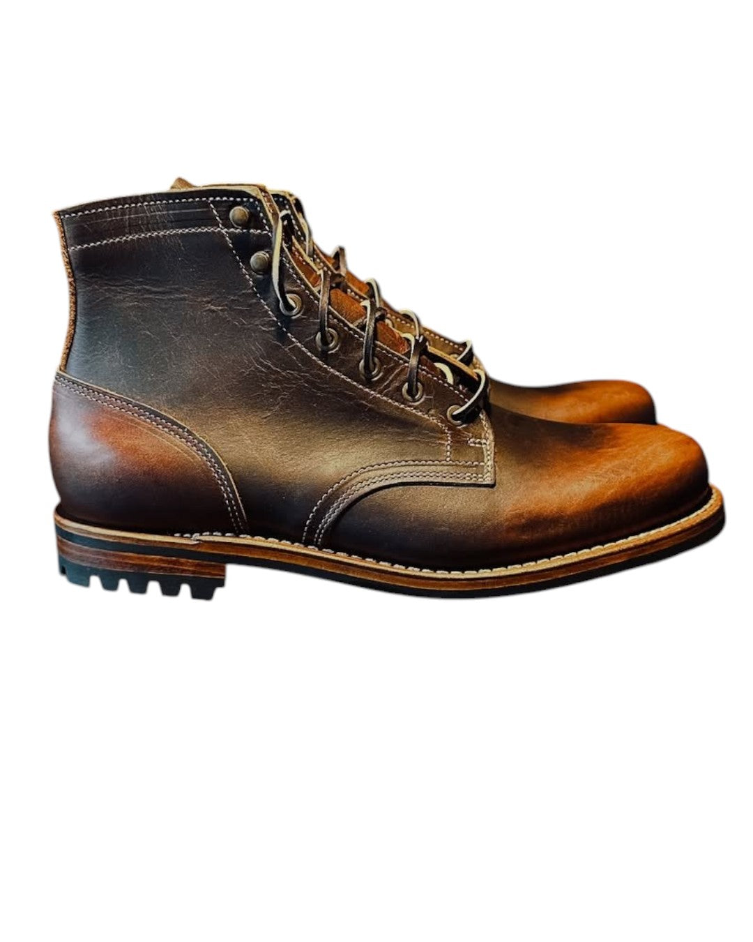 Tobacco Snake Bite Plain Real Leather Handmade Shoes